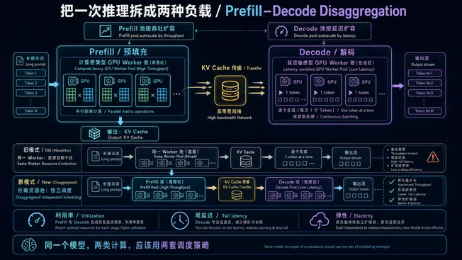 Prefill 与 Decode 分离的分布式推理架构